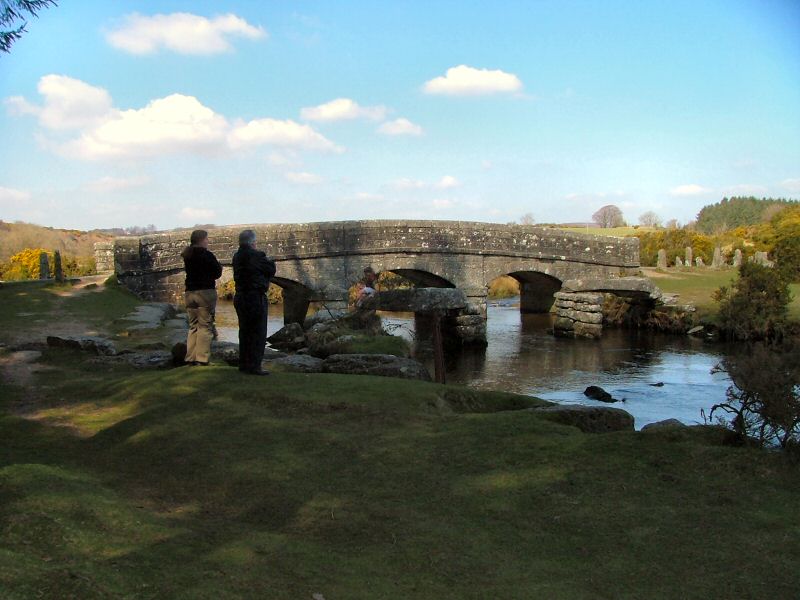 Bellever Bridge and half a clapper bridge